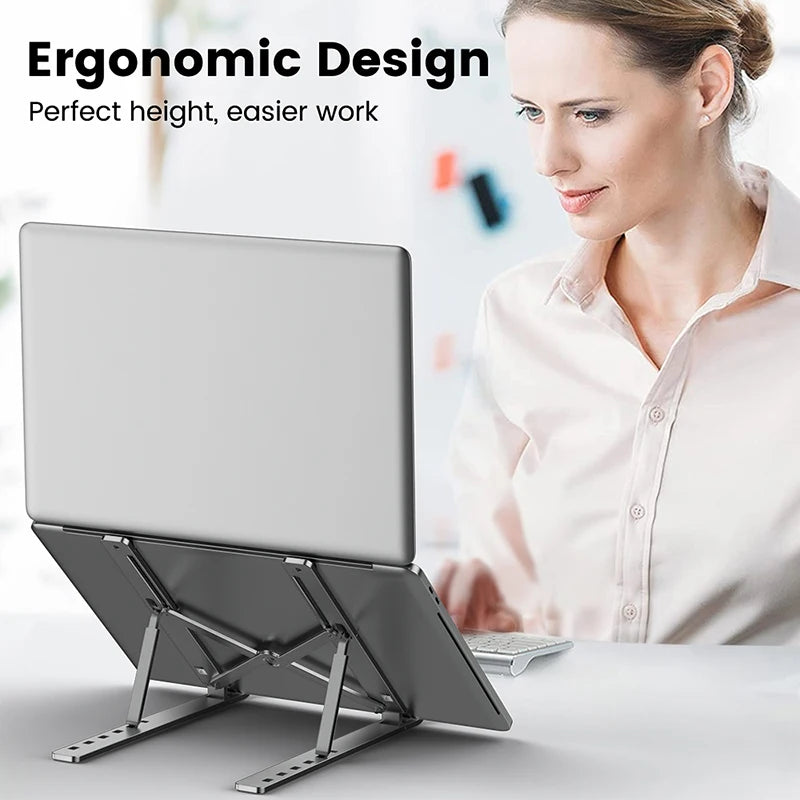 N3 Laptop stand vertical heat dissipation monitor stand folding and lifting aluminium stand 18inch silver
