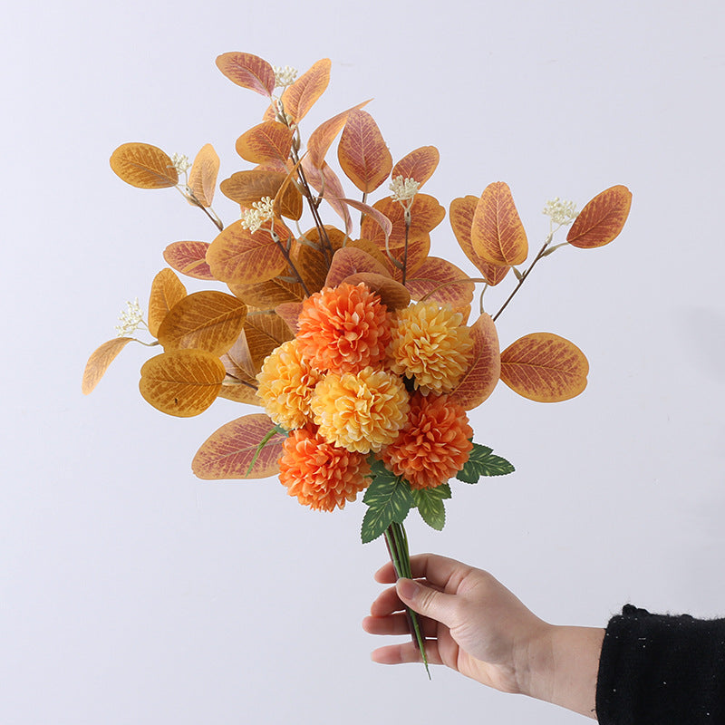 1pc Simulation eucalyptus leaf ball bouquet flower decor