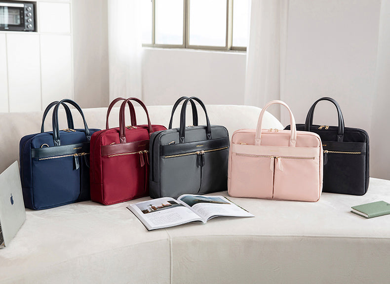 Fashion Women's Notebook Briefcase, Laptop Crossbody Bag Shoulder Bags Business Travel: Light Pink