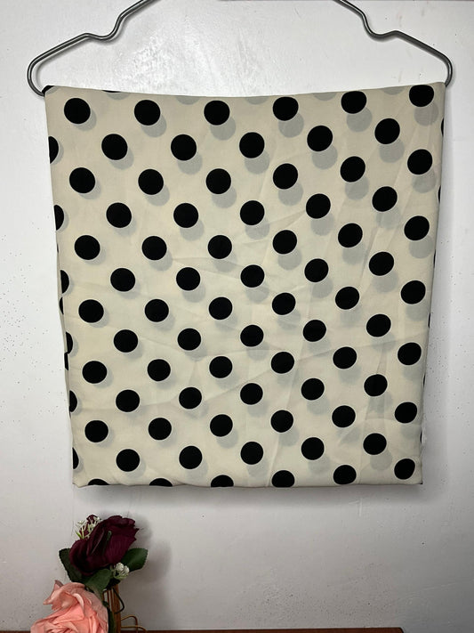 K&Y vintage black & white Polka dot ( 4yards)