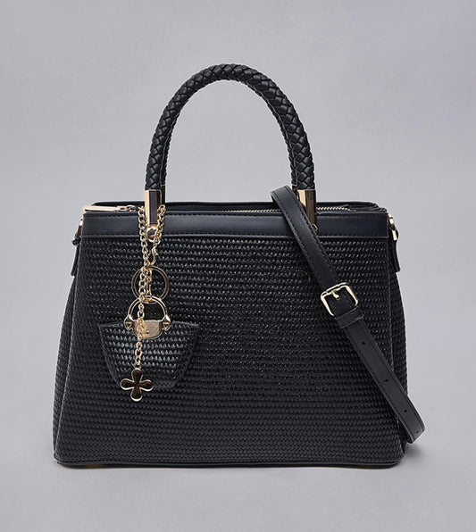 R&B Textured Satchel Bag