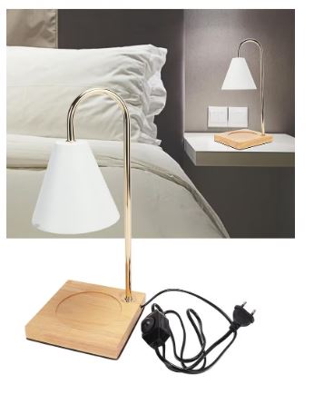 Generic Candle Warmer Lamp Compatible with Candle Large Jar Candle White Marble Candle Lamp Dimmable Lamp Style Candle Melter for Scented Candle