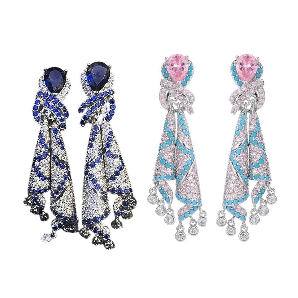 French retro navy blue knotted earring-SJP Design