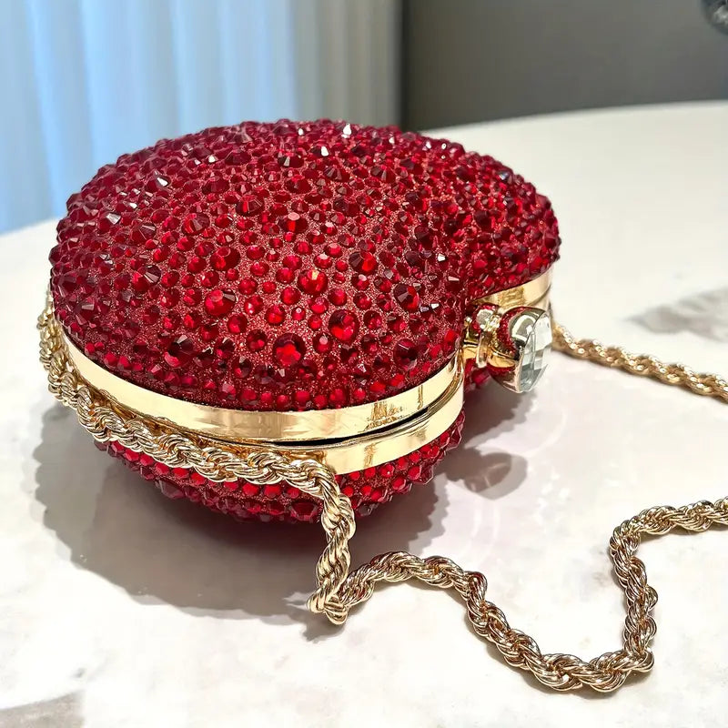 Cute Heart Shaped Clutch Purse-Red SJP