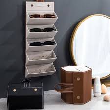Shein 1PC Sunglasses Organizer, 2/3/4/5/6 Slots Travel Glasses: Brown