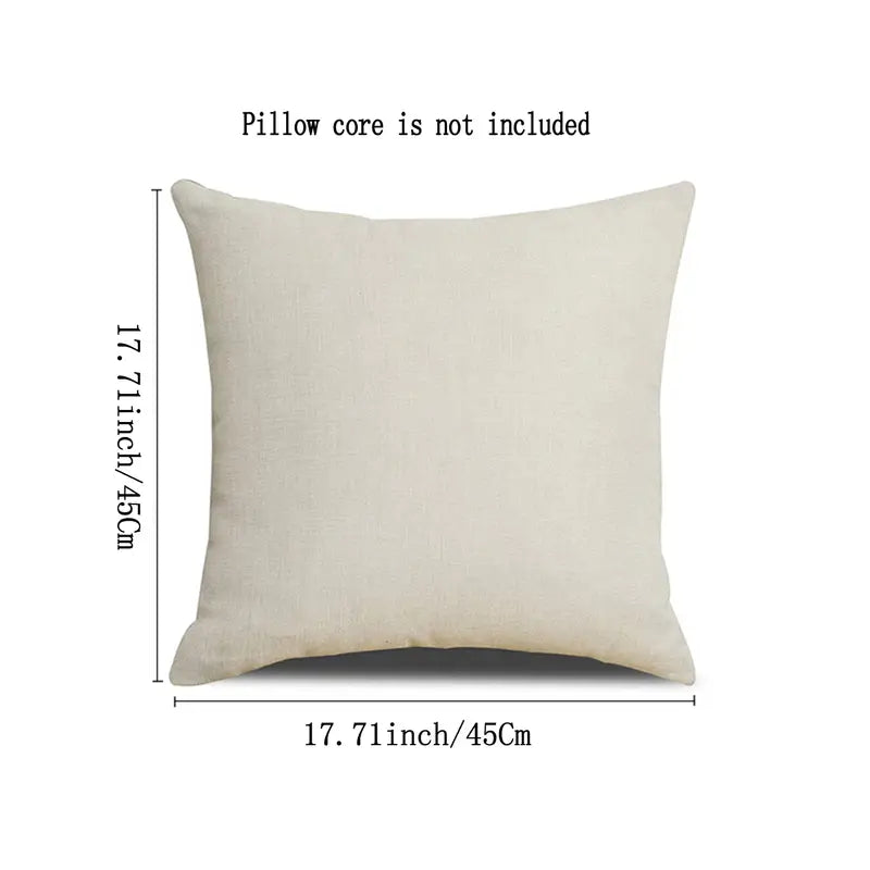 4pcs Modern 45.72 X 45.72 Cm Sofa Throw Pillow Cover, Decorative Outdoor Linen Fabric Pillow Case For Couch Bed Car Decor