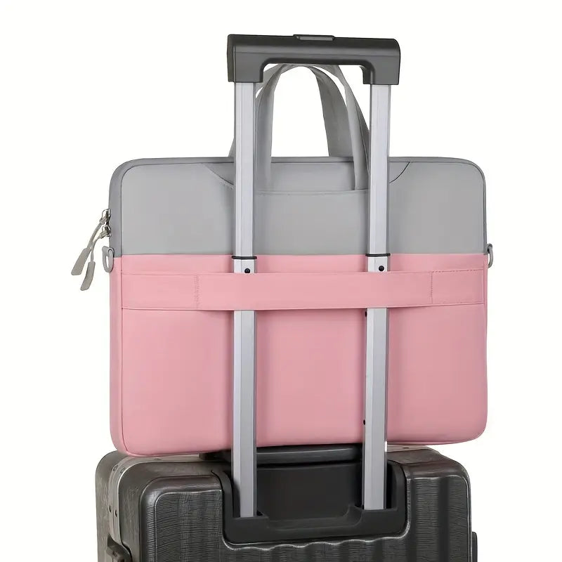 Unisex ombre laptop bag Grey Pink SJP