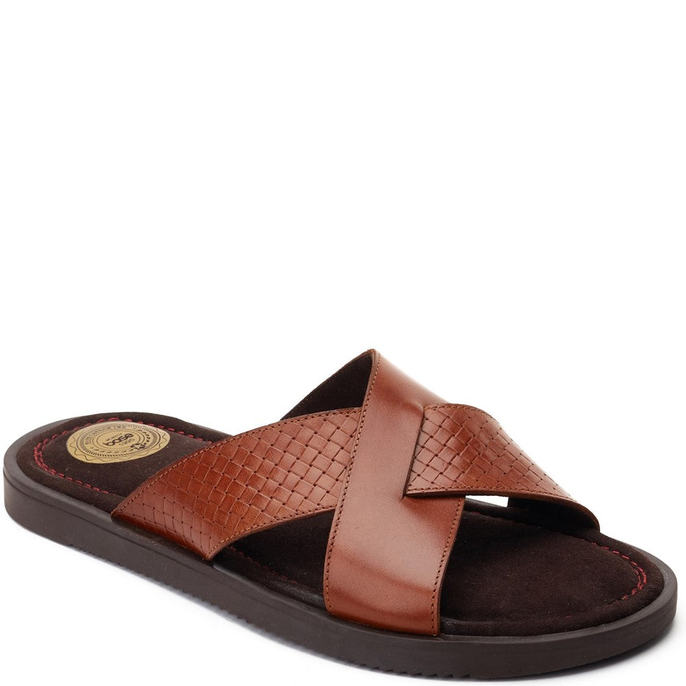 Base London Astro Slip on Sandal Burnt Tan