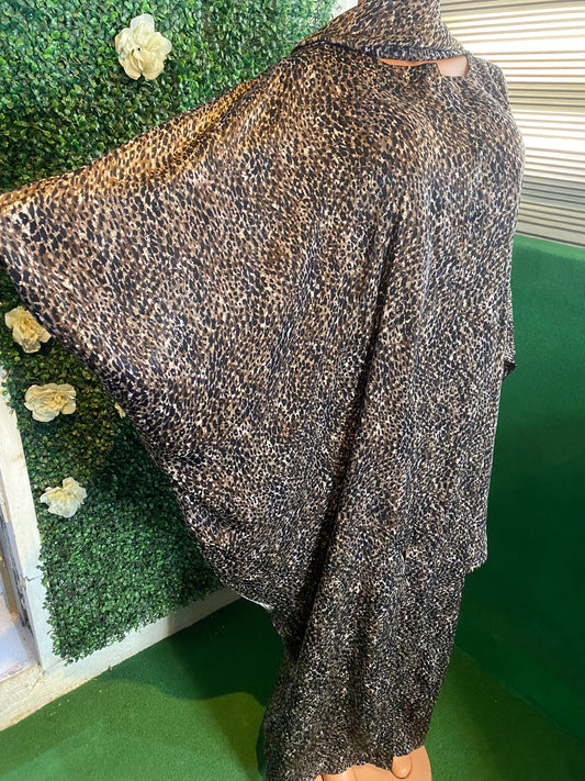 K&Y mimi silk Ready to wear bubu gown with scarf free size