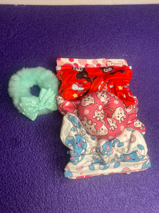 K&Y children hair pack Set- Bear Multicolor Design