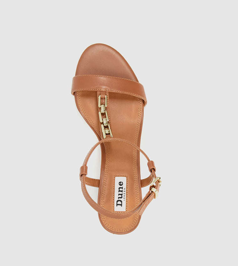 Dune London JUST Ankle Strap Block Heel Sandal