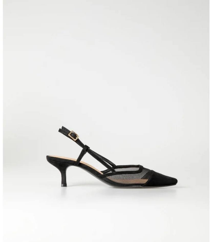 Celene Kitten Heel Pump - Black