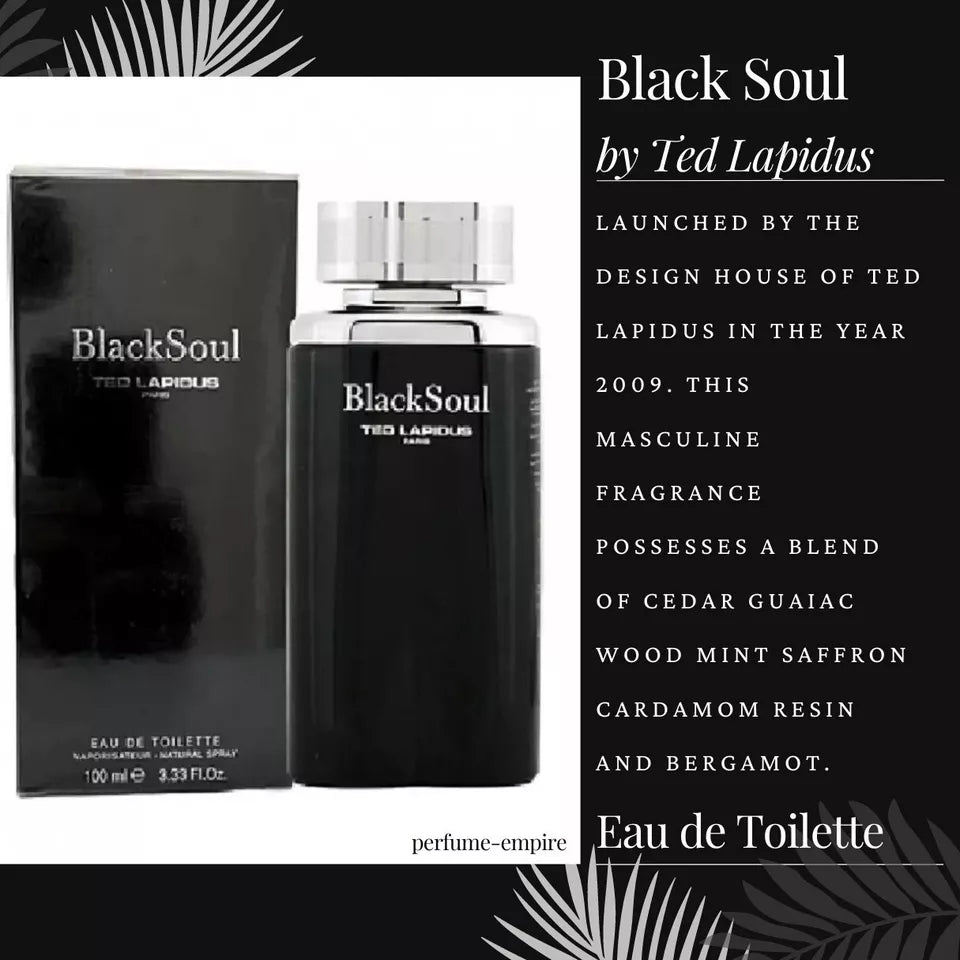 Ted Lapidus Black Soul Eau de Toilette Spray 100ml