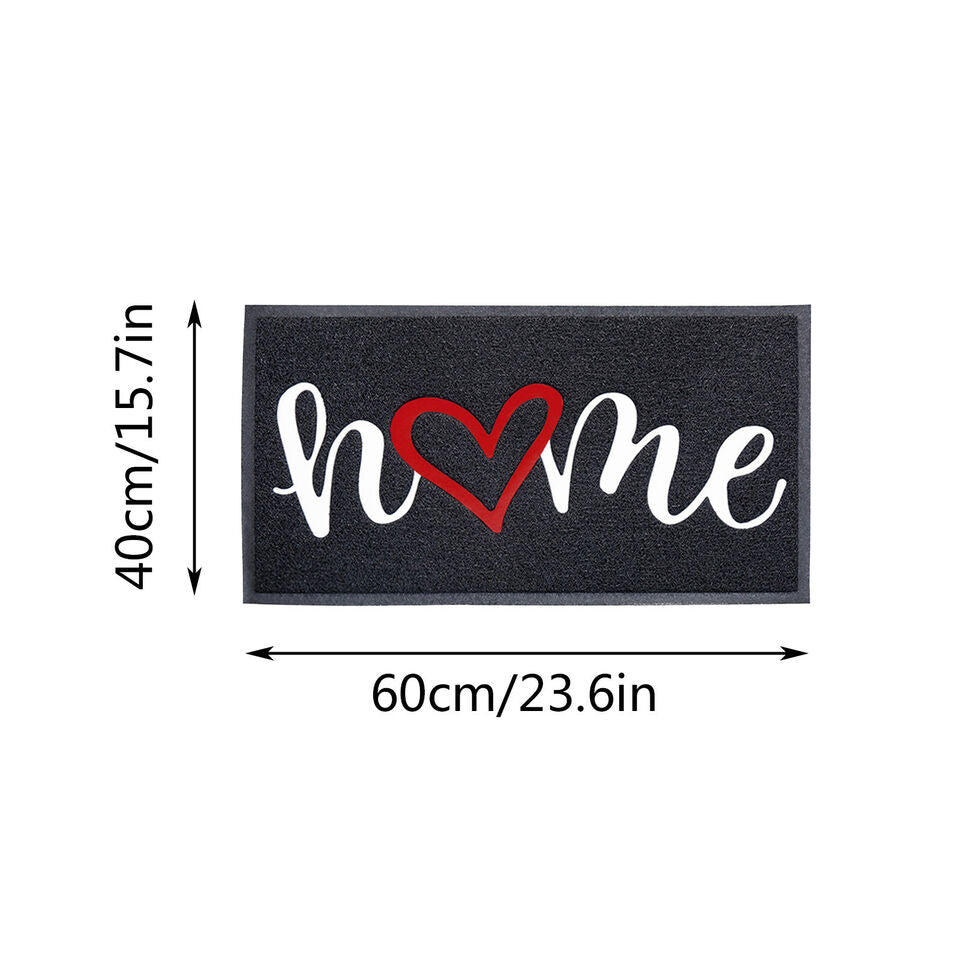 1pc Letter Pattern Non-slip Door Mat, Modern Polyester Floor Mat For Living Room And Bedroom