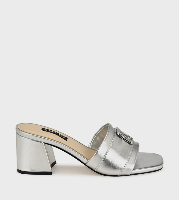 Nine West GALEY Embellished Block Heel Sandals