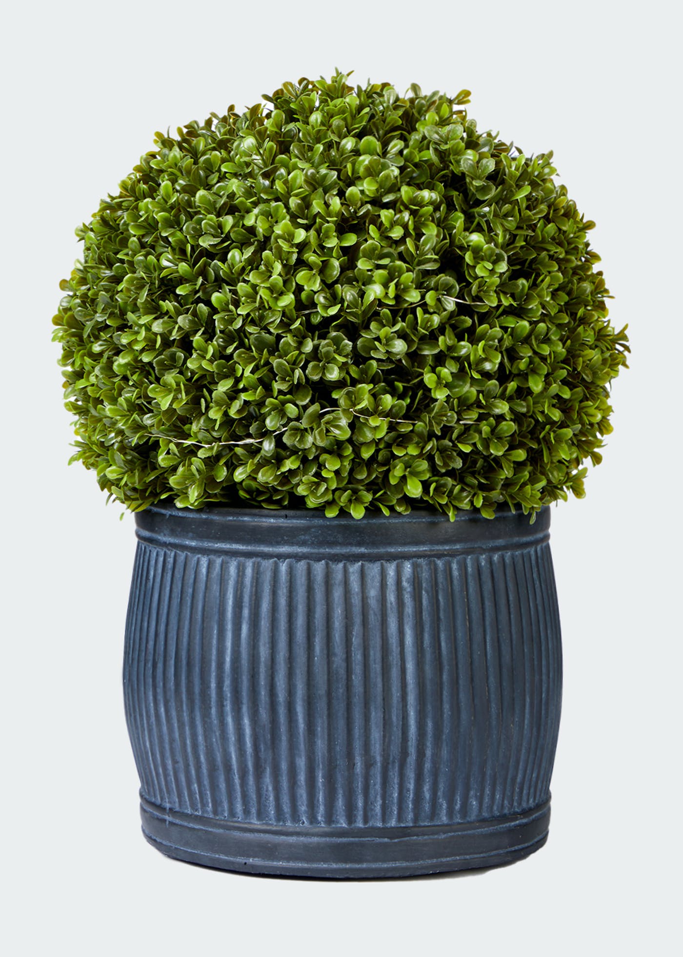 MATALAN Pre-Lit Topiary Tree in Ribbed Pot