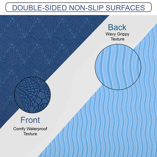 YDS TPE Yoga Mat - Non-Slip 6MM Thick Exercise Mat - Eco Friendly for Kids, Women & Men - Mesh Bag & Carry Strap Included for gymnastics, Pilates, Yoga, fitness accessories & Other Home Workouts.