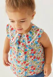 NEXT Red/blue Cotton Collar Blouse