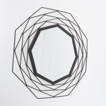 Black Octagon Mirror 60x60cm