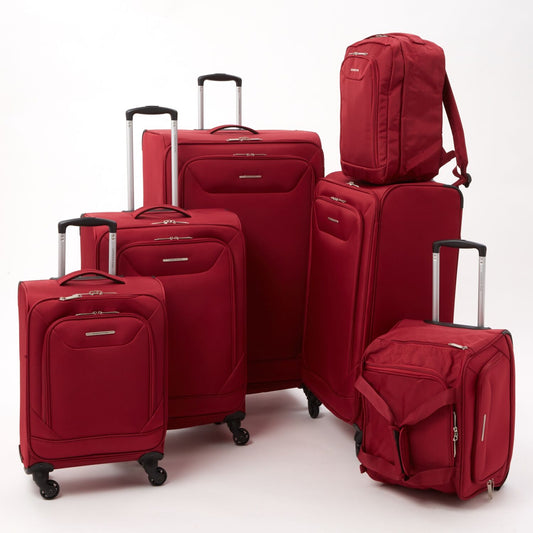 LONDON FOG  Red Addington Softshell Suitcases
