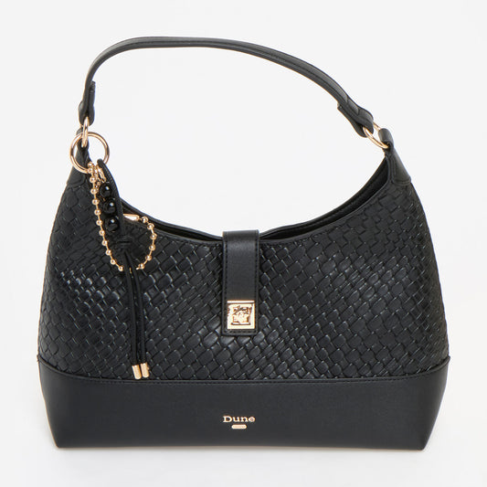 Dune Black Woven Grab Bag