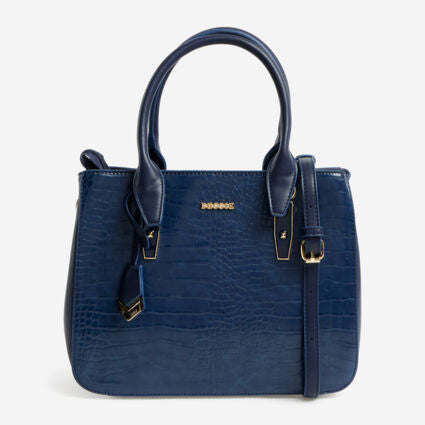 BESSIE  Blue Reptile Effect Work Bag