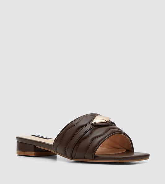 Nine West Metal Accent Slide Sandals