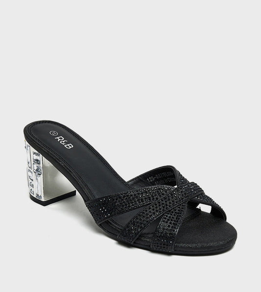 R&B Embellished Heel Sandals