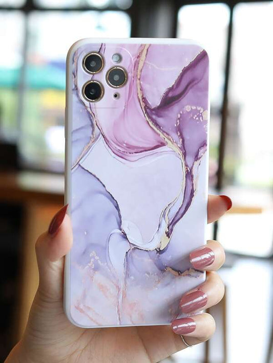 Marble Pattern Phone Case - Multicolour