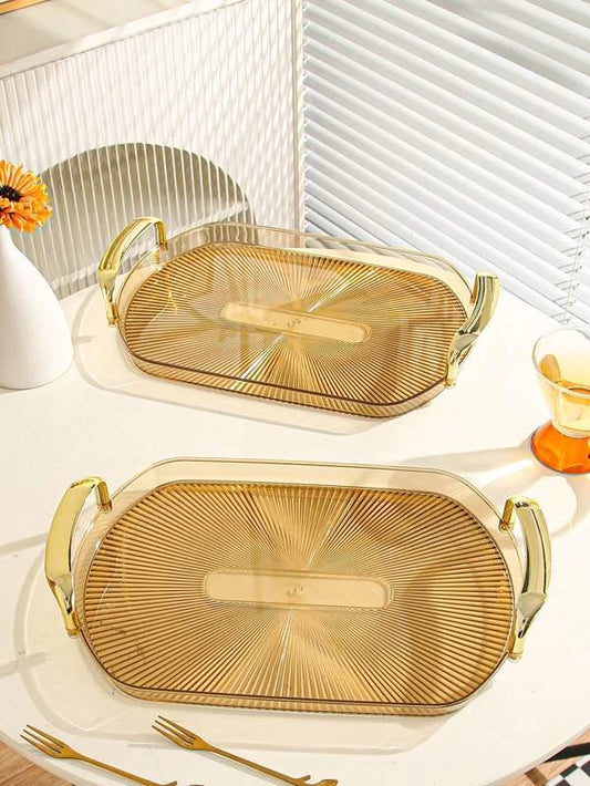 SHEIN 1pc Double Handle Oval Tray