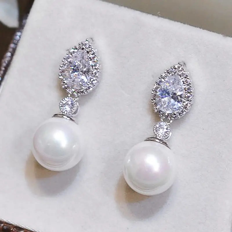 Pearl Shaped Cubic Ziconia Wedding Jewelry SJP