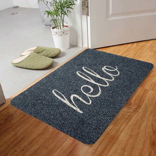 1 PCS Front Door Mat Welcome Mats-Pack - Entryway Mats For Shoe Scraper, Ideal For Inside Outside Home High Traffic Area, Gray