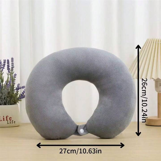 Solid colour neck pillow u-shaped-grey