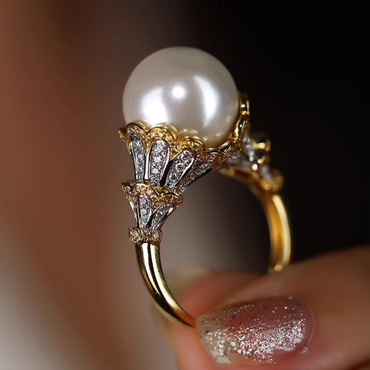 Italian Cultured Royal Ring for Women SJP Adjustable