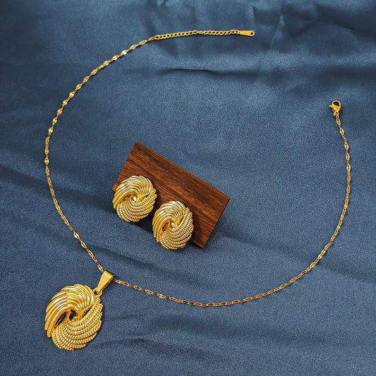 18K Gold-Plated Stainless Steel Necklace set [SJP Design]