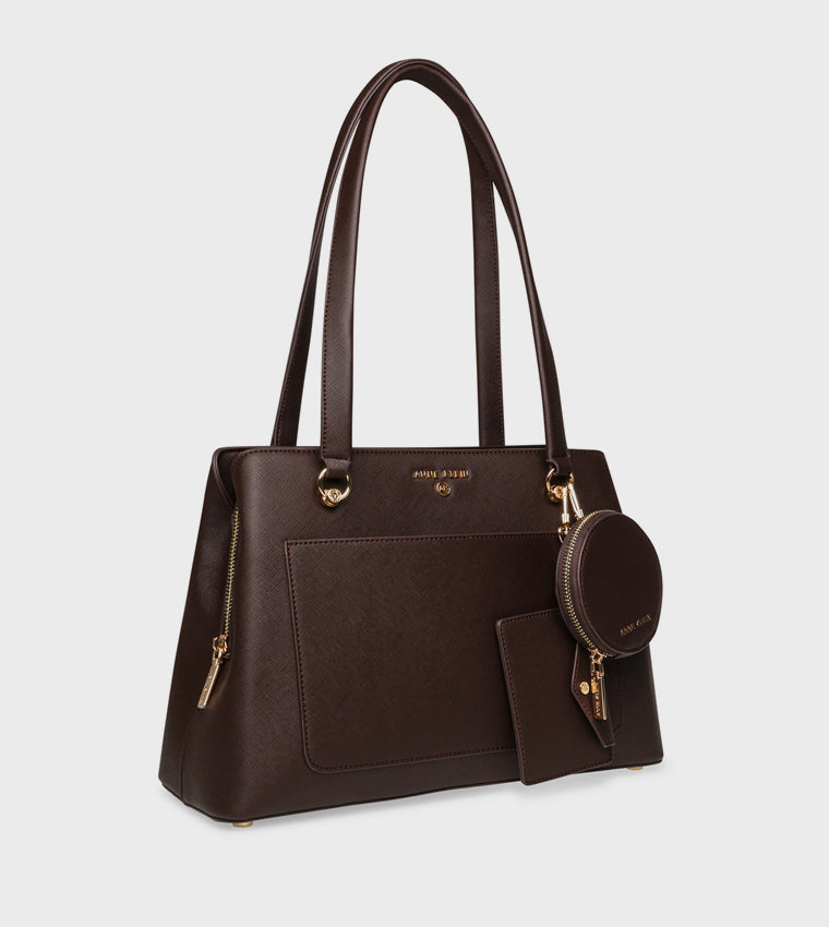 Anne Klein Textured Shoulder Bag with Coin Pouch