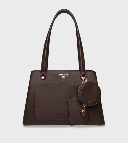 Anne Klein Textured Shoulder Bag with Coin Pouch