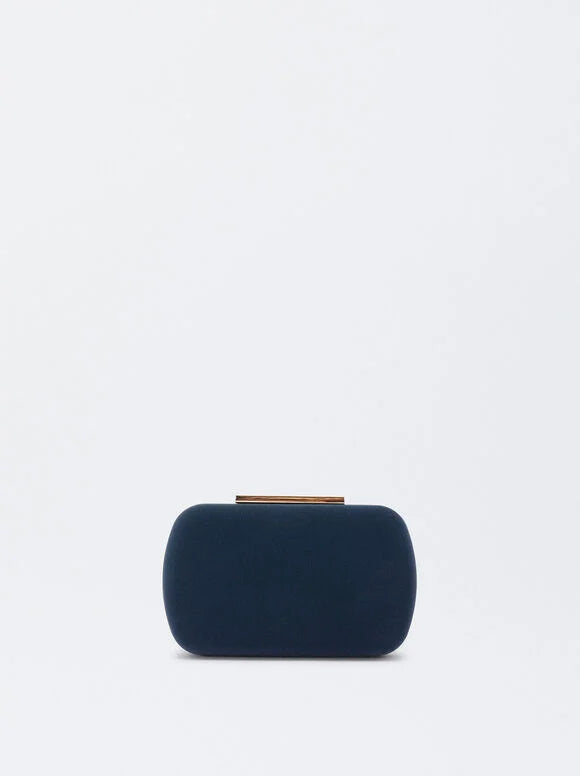 PARFOIS PARTY CLUTCH WITH CHAIN HANDLE NAVY
