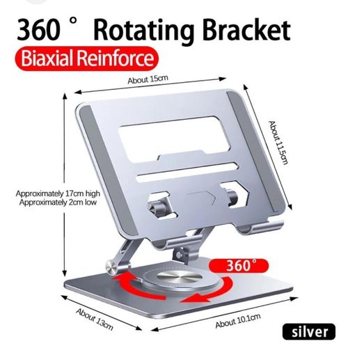 N3 Tablet stand vertical heat dissipation monitor stand folding and lifting aluminium stand 4-16inch silver