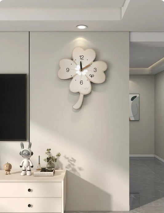 Modern cream style living room wall clock