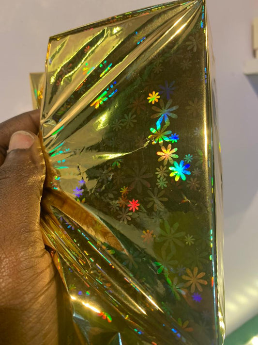 Wrapping Sheet: orange, blue & gold