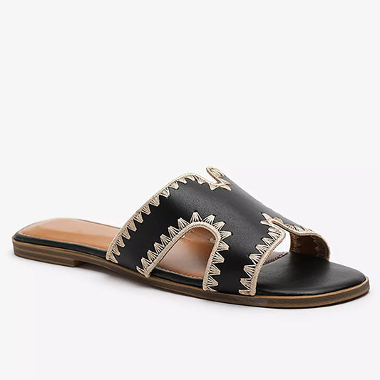 Wheres That From Women's Frankii Flat Sandals: Black