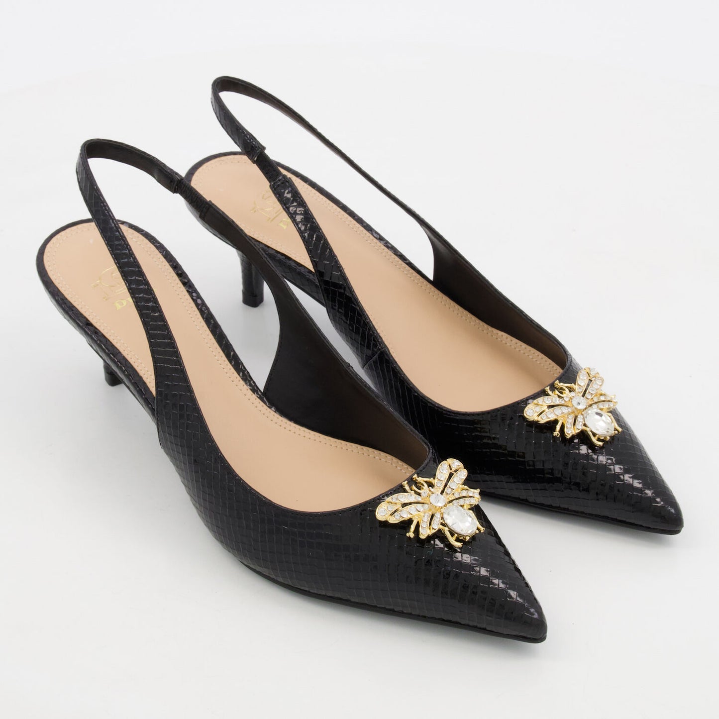 Dune Black Patent Reptile Effect