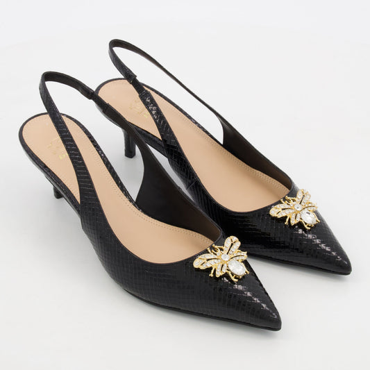 Dune Black Patent Reptile Effect