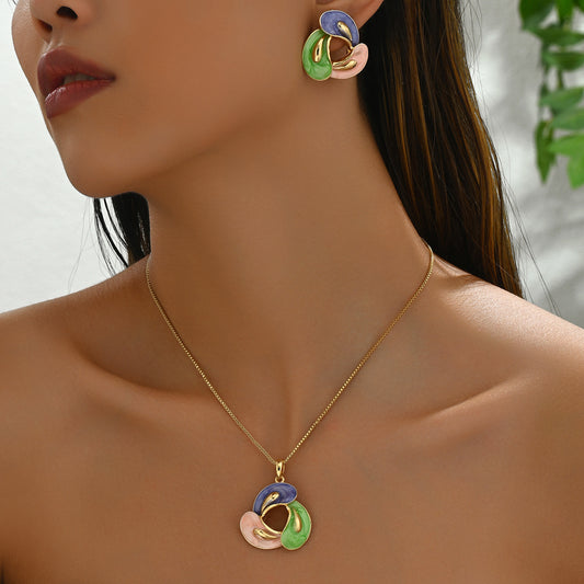 2pcs boho women personalized Necklace set [SJP Design]