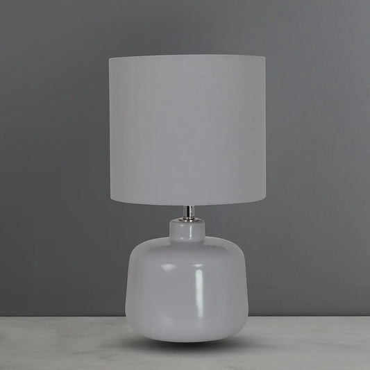 Dunelm Oslo Ceramic Table Lamp Dove (Grey)