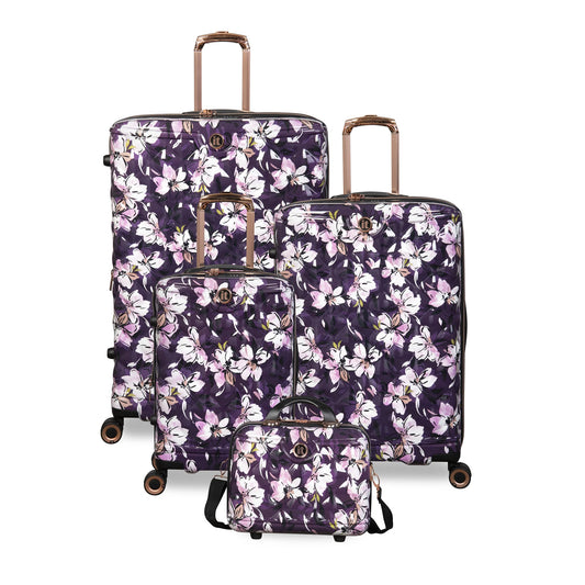 It Luggage Indulging - 4pc Set (Camellia Floral Purple Berry)