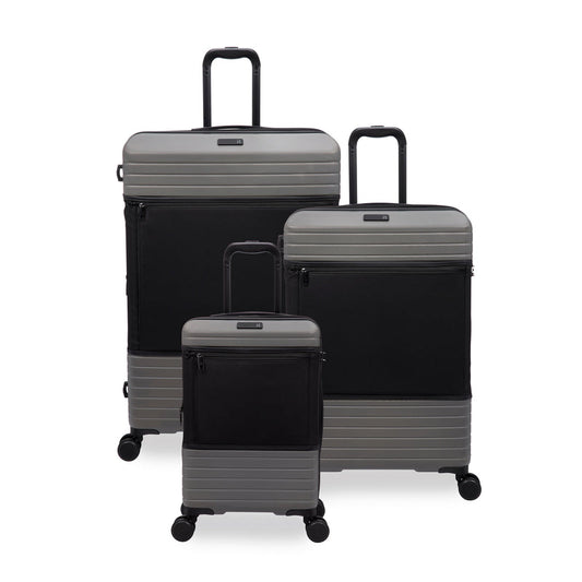 IT Luggage Hi Impakt Expandable Attuned - 3pc Set (Charcoal)