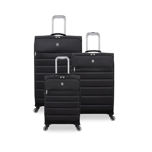 IT Luggage Upper Lite Striving - 3pc Set (Black)