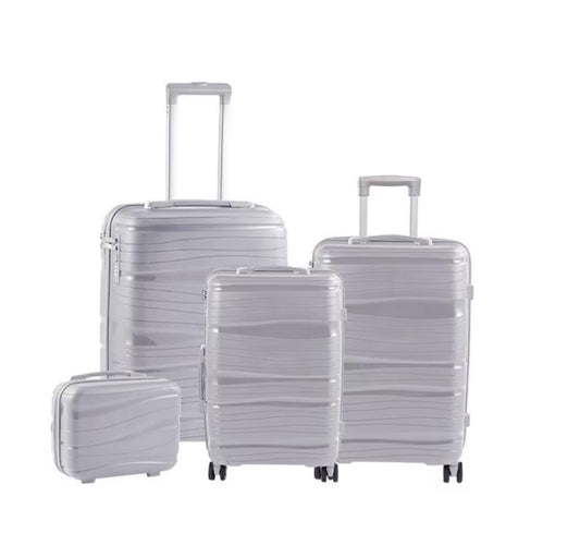 SHEONLY 4PCS Lockable Travel Suitcase Set - Grey